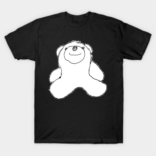 Upright Smiley Teddy Bear Sketch T-Shirt